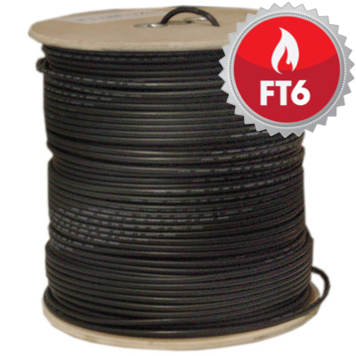 Cable CAT6 FT6 Interior Noir/Black