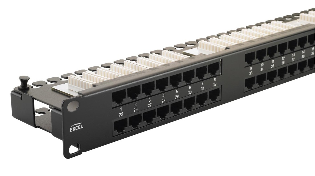 Patch panel - 24-port - CAT6 w/ Keystones