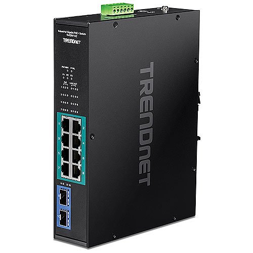 TRENDnet 10-Port Industrial Gigabit PoE+ DIN-Rail 
