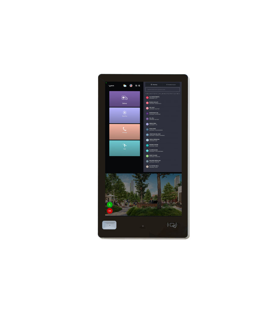 Mosino Intercom 22.5’’ QR Code scanner wall-mount, dual camera