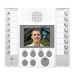 AIPHONE Audio/Video Master Station, white, with buttons for up to 8 