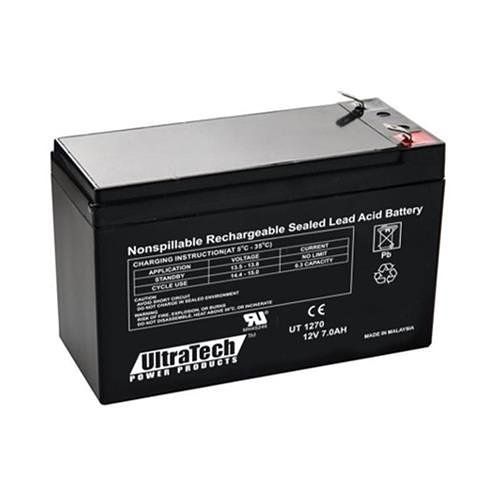 UltraTech IM-1270 12V, 7Ah SLA Battery, F1 Terminal