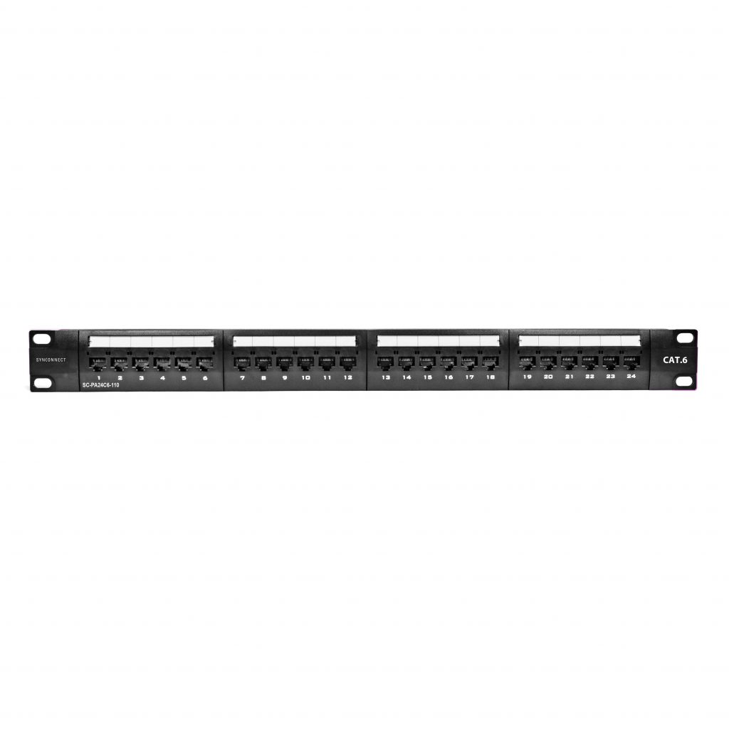 CAT 6 PATCH PANEL 24 PORT, 110 STYLE