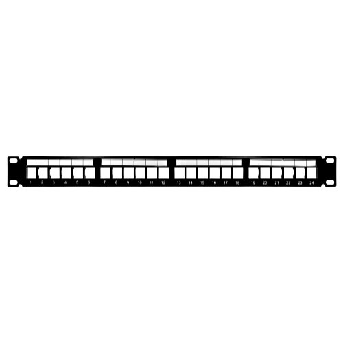 SYNCONNECT 1U Blank 24 Port Keystone Patch Panel