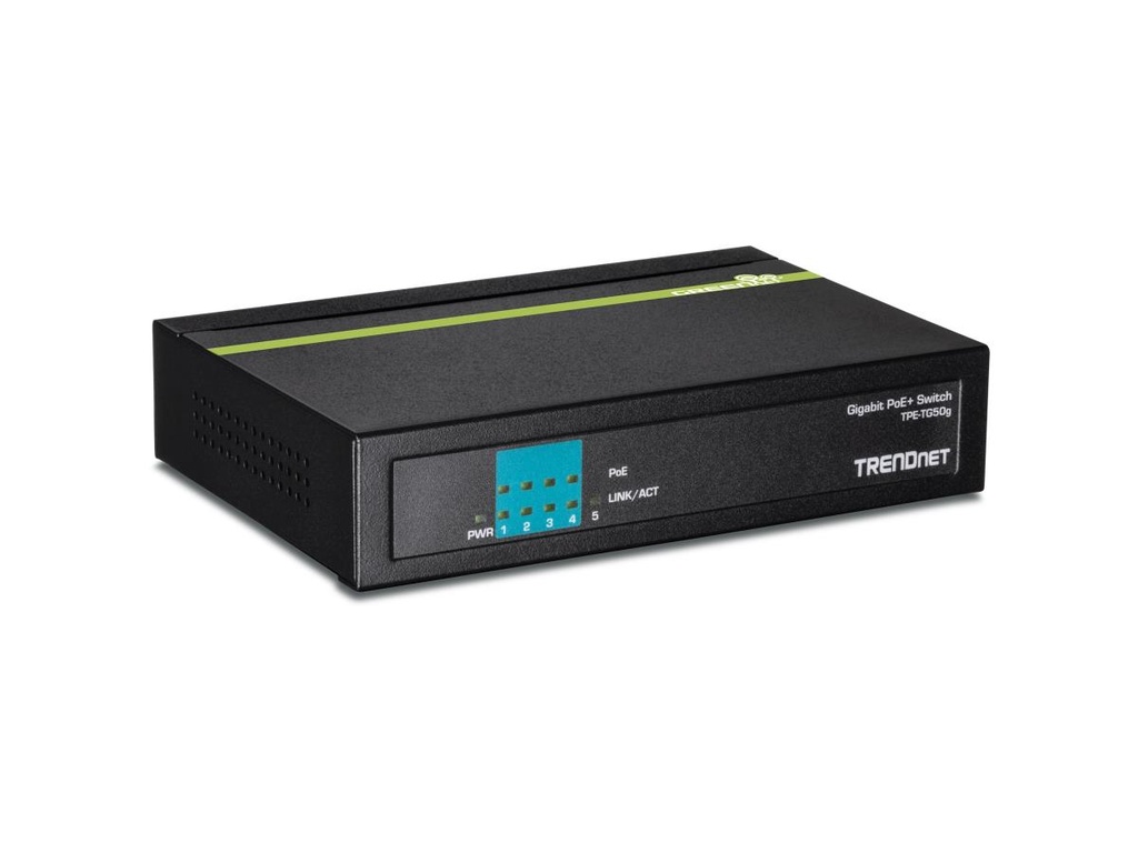 TrendNet 5-port Gigabit PoE+ Switch, 10 Gbps, 31W PoE