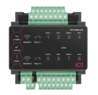 ICT Protégé HALF-DIN Rail 2 Door Expander with RS-485 reader ports