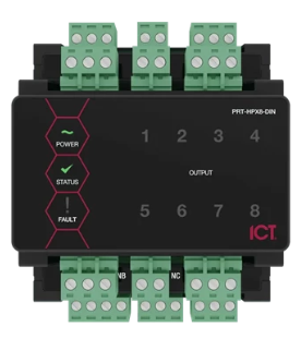 ICT Protege Half DIN Rail 8 Form C Relay Output Expander