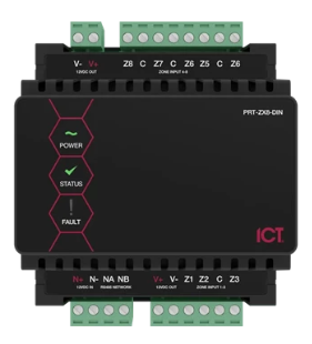 ICT Protege 8-zone Half DIN-RAIL expander