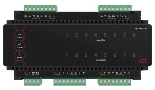 ICT Protege 4-Channel Analog INPUT Module DIN-rail version