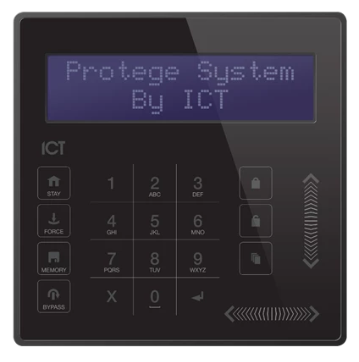 ICT Protege Touch Sense LCD Keypad (Black)