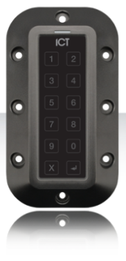 ICT tSec Bluetooth/13.56MHz/125kHz Reader Mullion  Keypad - BLACK with Vandal-resistant cover