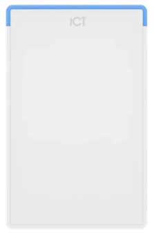 ICT TSEC EXTRA COMBO 13.56MHz / 125KHz Card Reader with Bluetooth - Single Gang Size - WHITE