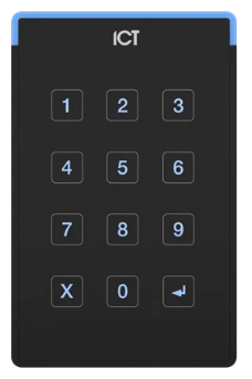 ICT TSEC Bluetooth/13.56MHz/125kHz Reader Wall Switch  Keypad- BLACK