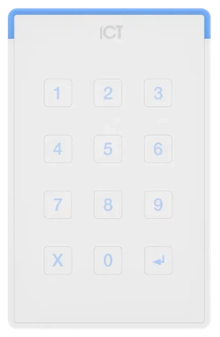 ICT TSEC Bluetooth/13.56MHz/125kHz Reader Wall Switch Keypad - WHITE
