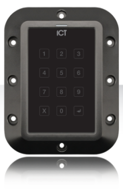 ICT tSec Bluetooth/13.56MHz/125kHz Reader Wall Switch  Keypad- BLACK with vandal-resistant cover