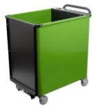Lyngsoe ReturnBin™ NON-RFID Book Drop avec chute, et un couvercle fermé et verrouillable