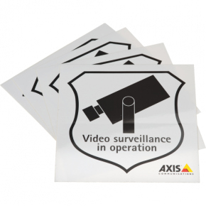 AXIS SURVEILLANCE STICKER ENG 10PCS